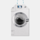 Witte wasmachine cadeaulabel (Voorkant)