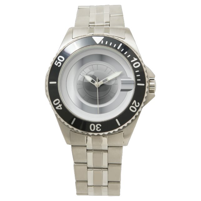 Witte wasmachine horloge (Voorkant)