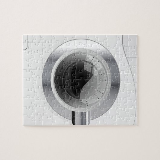 Witte wasmachine legpuzzel (Horizontaal)