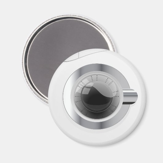 Witte wasmachine magneet (Voorkant / Achterkant)