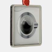 Witte wasmachine metalen ornament (Rechts)