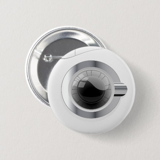 Witte wasmachine ronde button 5,7 cm (Voorkant /achterkant)