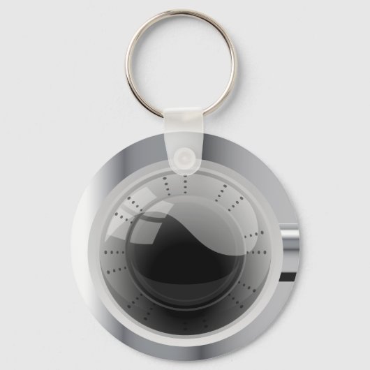 Witte wasmachine sleutelhanger (Voorkant)