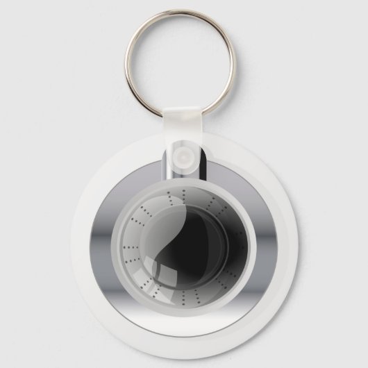 Witte wasmachine sleutelhanger (Achterkant)