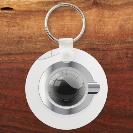 Witte wasmachine sleutelhanger (Voorkant)