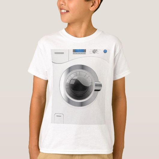 Witte wasmachine t-shirt (Voorkant)