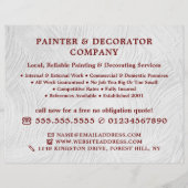 Witte wasverf, schilder en decorator flyer (Voorkant)