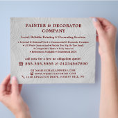 Witte wasverf, schilder en decorator flyer (Hand)