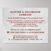 Witte wasverf, schilder en decorator poster (Voorkant)