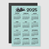 Witte Water Rafting 2025 Kalender Magnetische Kaar (Voorkant / Achterkant)