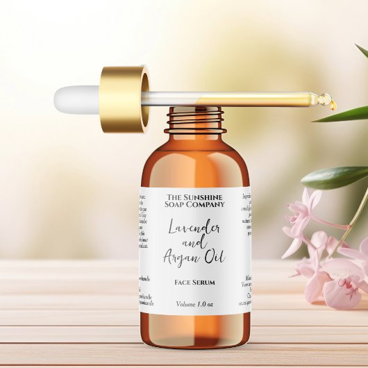 Witte Waterdichte Cosmetica Dropper Fles Labels