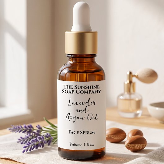 Witte waterdichte cosmetica druppelfles labels