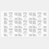 Witte waterdichte cosmetica druppelfles labels (Vel)