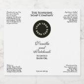 Witte waterdichte cosmetica flesetiket met logo sparkling wijnetiket (Enkel label)