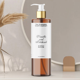 Witte  waterdichte cosmetica flesetiket sparkling wijnetiket