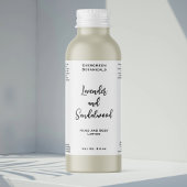 Witte waterdichte cosmetica fleslabel sparkling wijnetiket