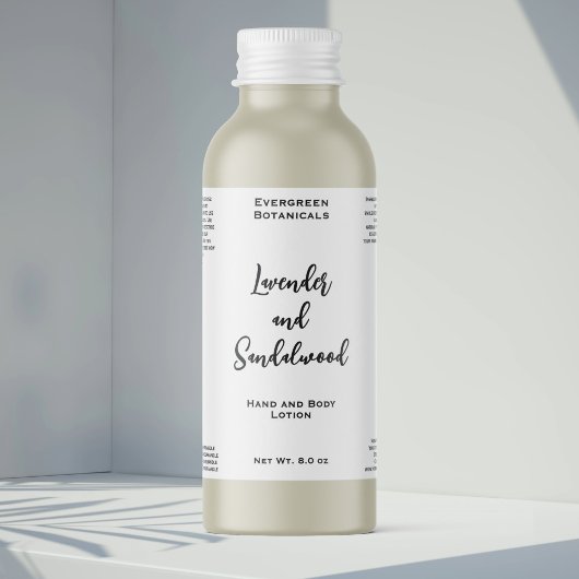 Witte waterdichte cosmetica fleslabel sparkling wijnetiket