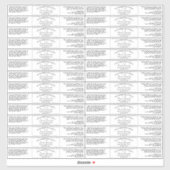 Witte Waterdichte Cosmetica Label 1 "x 7" (Vel)