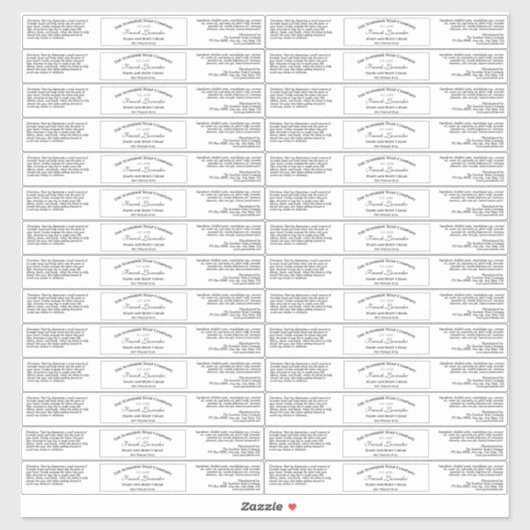 Witte Waterdichte Cosmetica Label 1 "x 7" (Vel)
