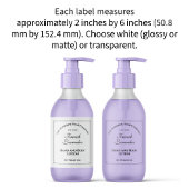 Witte Waterdichte Cosmetica Label 2 "x 6"