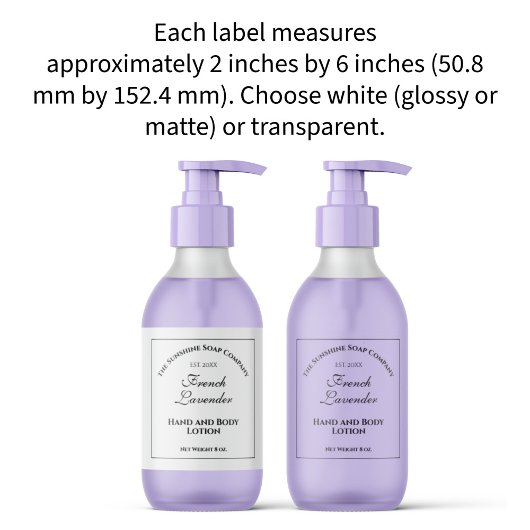 Witte Waterdichte Cosmetica Label 2 "x 6"