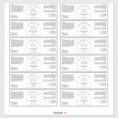 Witte Waterdichte Cosmetica Label 2 "x 6" (Vel)