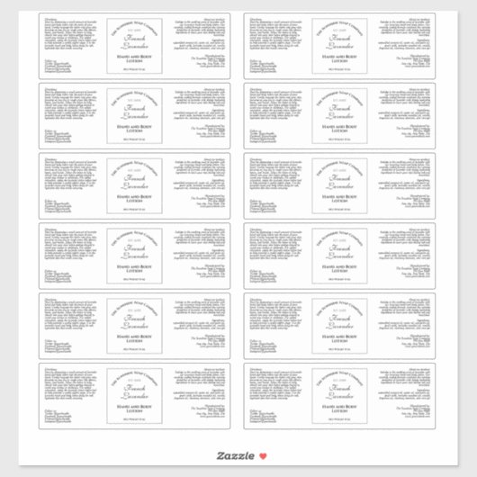 Witte Waterdichte Cosmetica Label 2 "x 6" (Vel)