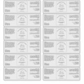 Witte Waterdichte Cosmetica Label 2 "x 6" (Voorkant)