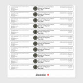 Witte waterdichte cosmetica pot label 0.75 x 7.5 (Vel)