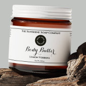 Witte waterdichte cosmeticapotlabel met logo waterfles etiket