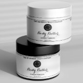Witte waterdichte cosmeticapotlabel met logo waterfles etiket