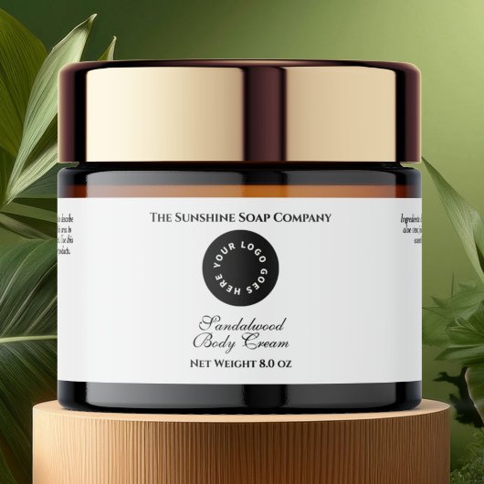 Witte Waterdichte Cosmetics Jar Label met Logo Waterfles Etiket