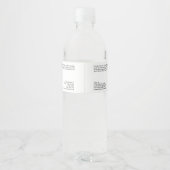 Witte Waterdichte Cosmetics Jar Label met Logo Waterfles Etiket (Achterkant)