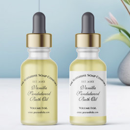 Witte Waterdichte Druppelfles Label 1.5 "x 3"