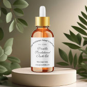 Witte Waterdichte Druppelfles Label 1.5 "x 3"