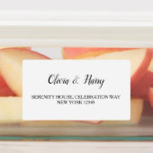 Witte waterdichte retouradreslabels voor trouwfees labels (Aangebracht)