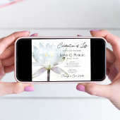 Witte Waterlelie Aquarel Viering van het Leven Kaart