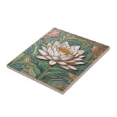 Witte Waterlelie Decoratieve Keramische Tegel Tegeltje (Zijkant)