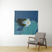 Witte waterlelie in de vijver, foto van de natuur wandkleed (In Situ (horizontaal))