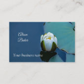 Witte waterlelie in de vijver visitekaartje (Voorkant)