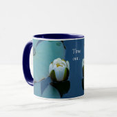 Witte waterlelie in de vijver - wellness mok (Voorkant links)