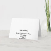 Witte waterlelie kaart (Achterkant)