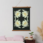 Witte Waterlelie Lotus Bloem Abstract Hangend Wandkleed (Slaapkamer)