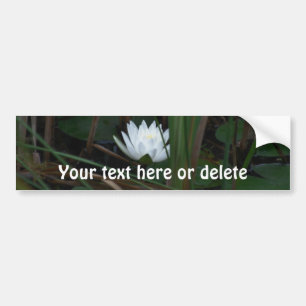 Witte Waterlelie Lotusbloem Persoonlijk Bumpersticker