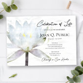 Witte Waterlelie Waterverf Viering van het Leven Kaart