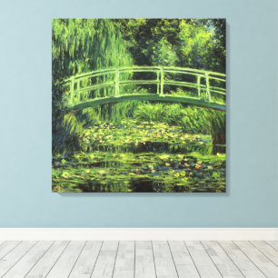 Witte waterlelies door Claude Monet, Vintage Kunst Canvas Afdruk