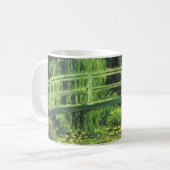 Witte waterlelies door Claude Monet, Vintage Kunst Koffiemok (Voorkant links)