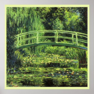 Witte Waterlelies door Claude Monet, Vintage Kunst Poster