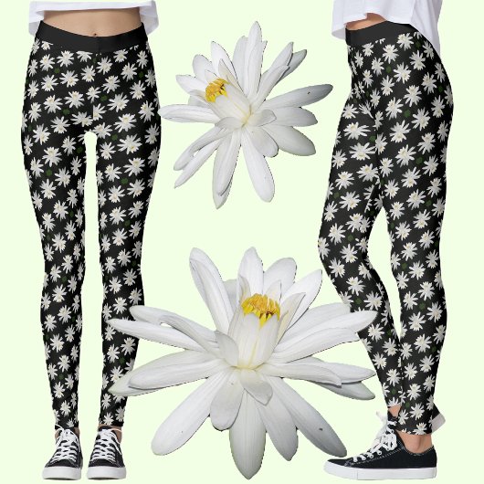 Witte waterlĳnen - Leggings van Floral