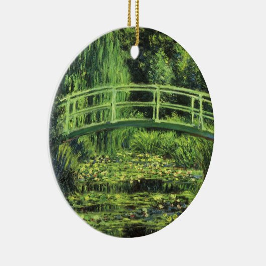 Witte waterlionen van Claude Monet,  kunst Keramisch Ornament (Rechts)